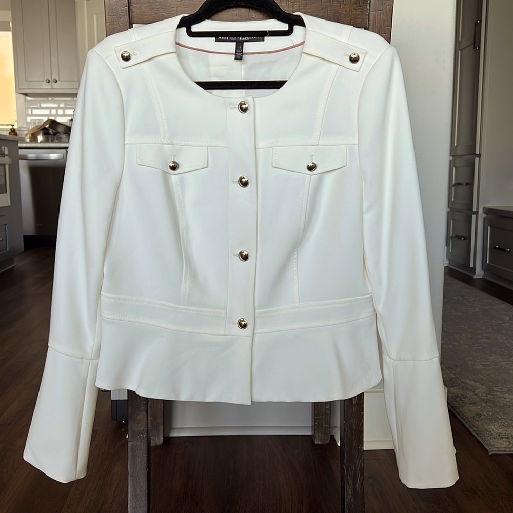White House Black Market Ivory Jacket